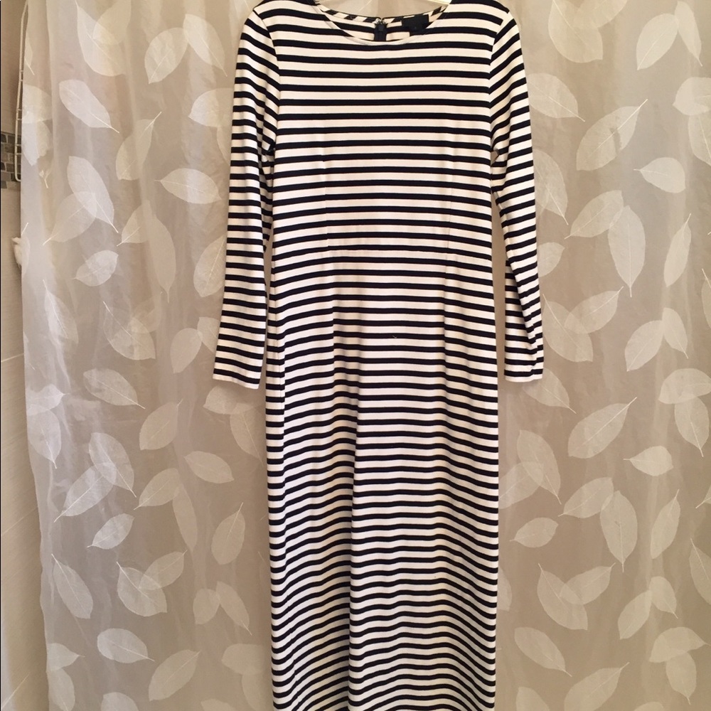 JCrew striped maxi dress